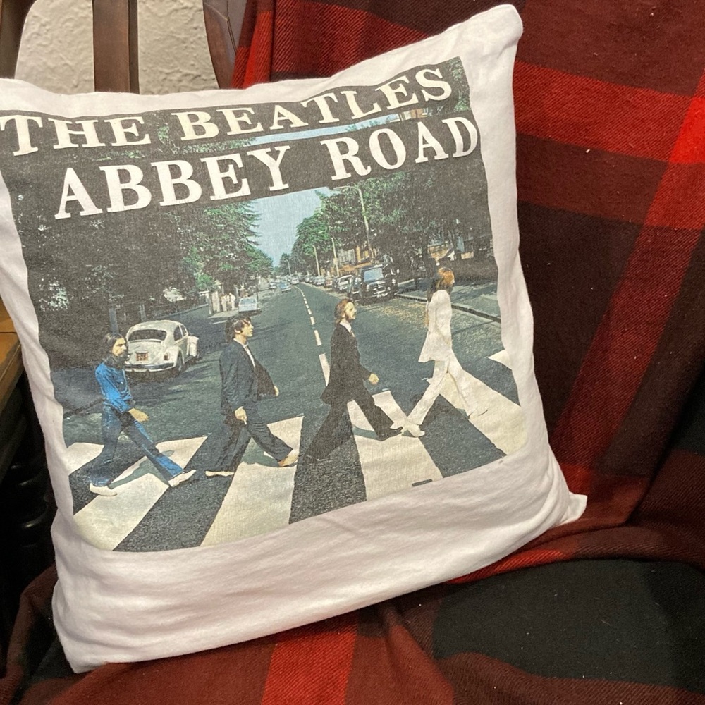 Handmade Beatles T-shirt Pillow